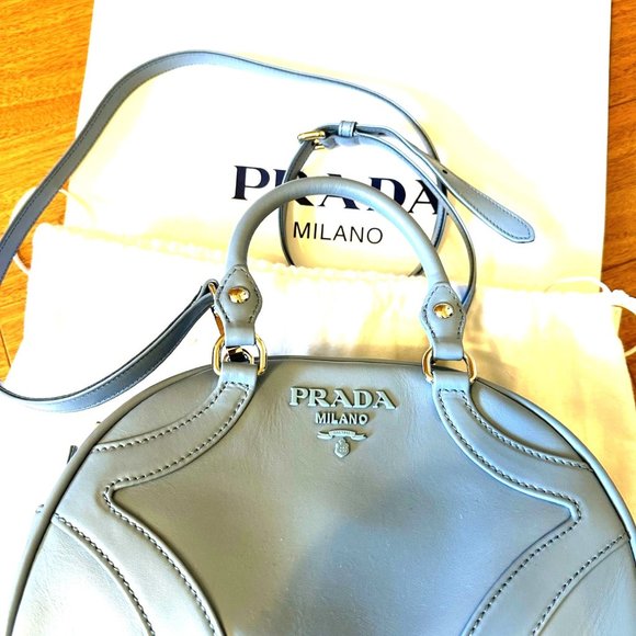 NEW Prada Light Blue Bowling Bag - Picture 2 of 9